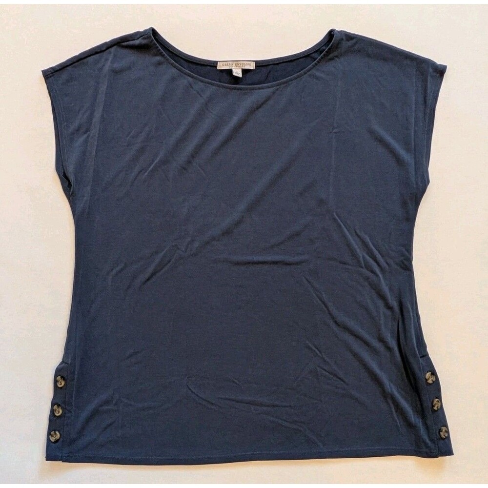 Green Envelope Los Angeles Wmn Sz L Sleeveless Top T-Shirt Capsule Preppy Career